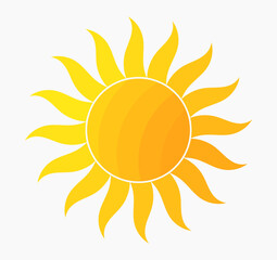 Sun symbol summer shine icon.