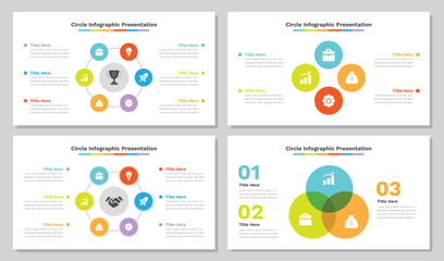 Circle Infographic Presentation Editable Template