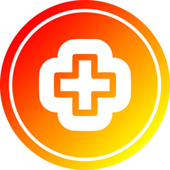 Fototapeta premium addition symbol circular in hot gradient spectrum