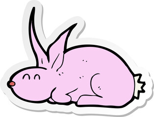 Fototapeta premium sticker of a cartoon rabbit