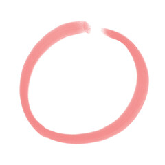 acrylic oil paint circle element_light red oldrose pink
