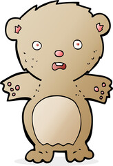 Obraz premium frightened teddy bear cartoon