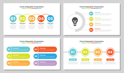 Circle Infographic Presentation Editable Template