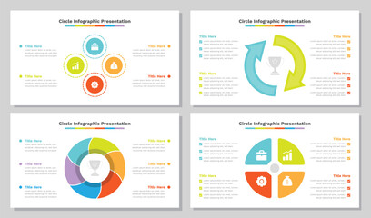 Circle Infographic Presentation Editable Template