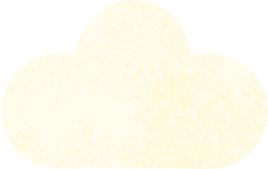 retro illustration style cartoon white cloud
