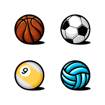 balls sport logo vector design on white background	
