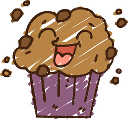 Chocolate Muffin Chalk Drawing