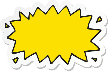 sticker of a cartoon explosion symbol