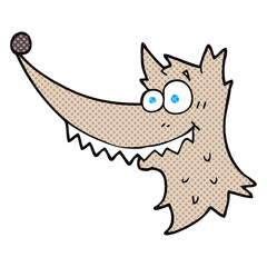 cartoon wolf head