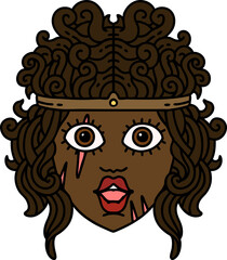 human barbarian character illustration