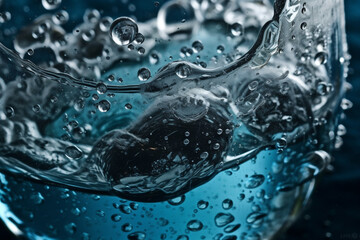Fototapeta na wymiar water. sparkling water. close up, generative ai