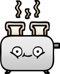 gradient shaded cartoon of a toaster