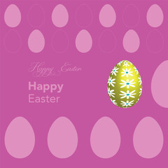 Happy Easter. Patterns. Modern geometric abstract style. A set of vector Easter illustrations. Easter eggs, rabbit. Perfect for a poster, cover, or postcard.