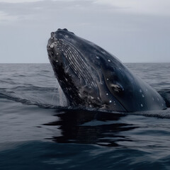 Fototapeta premium une baleine dans l'océan