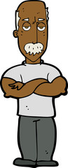 cartoon angry man with mustache