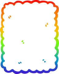 rainbow gradient line drawing cartoon biscuit