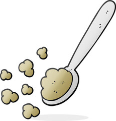 cartoon spoonful of food