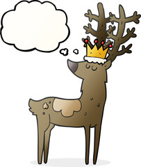 thought bubble cartoon stag king