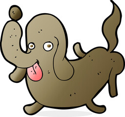 cartoon dog sticking out tongue