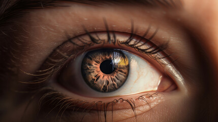 Fototapeta premium Human eye. Illustration Generative AI