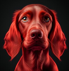 portrait of a red dog generated ai