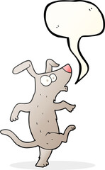 speech bubble cartoon dancing dog