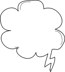 Hand drawn bubbles illustration, Transparent background