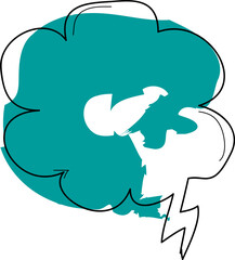 Bubbles for speech design, Transparent background