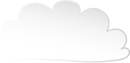 Illustration of clouds, Transparent background