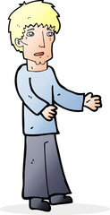 Fototapeta premium cartoon man explaining