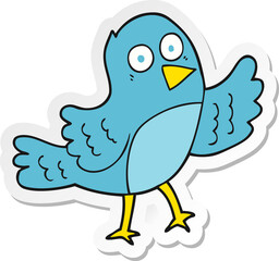 sticker of a cartoon bird