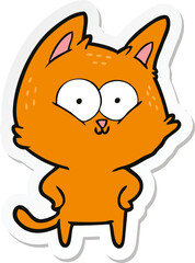 sticker of a cartoon cat