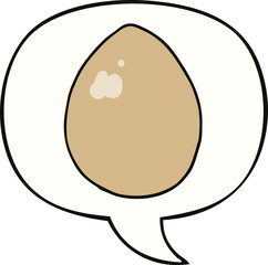 cartoon egg and speech bubble