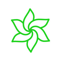 Blooming flower line icon