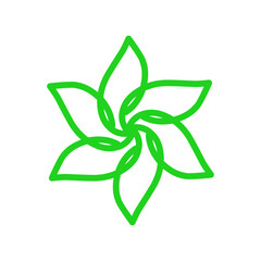 Blooming flower line icon
