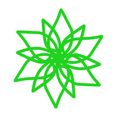 Blooming flower line icon
