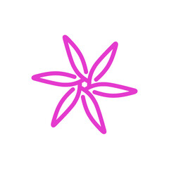 Naklejka premium Blooming flower line icon