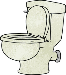 textured cartoon doodle of a bathroom toilet