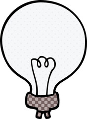cartoon doodle light bulb