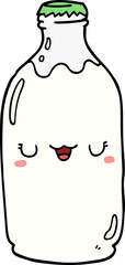 cute cartoon milk bottle