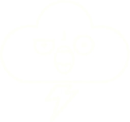 Lightning Cloud Chalk Drawing