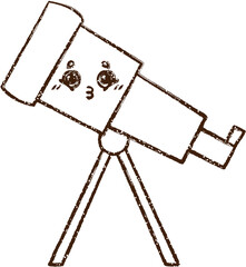 Telescope Charcoal Drawing