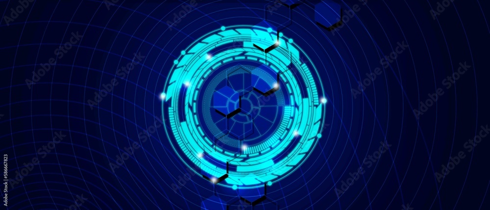 Poster abstract background tech sci fi innovation pattern design