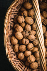 Walnuts in a basket