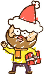 Christmas Man Chalk Drawing