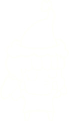 Christmas Woman Chalk Drawing