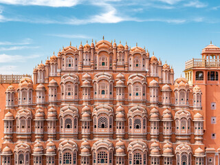 Historic landmark Hawa Mahal (Palace of the Winds) in Jaipur, Rajasthan, India.