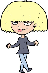 cartoon smug looking woman