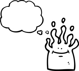 thought bubble cartoon little alien