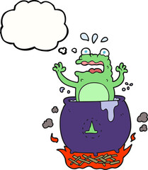thought bubble cartoon funny halloween toad